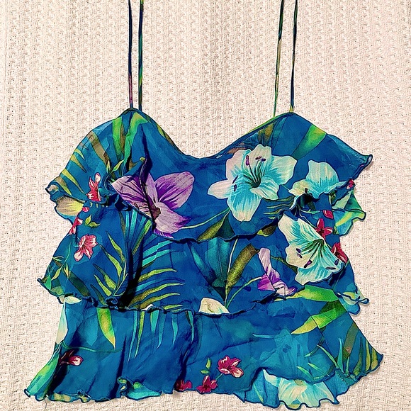 Vintage A.B.S BY ALLEN SCHWARTZ Flutter Top/Camisole, S - Picture 3 of 7